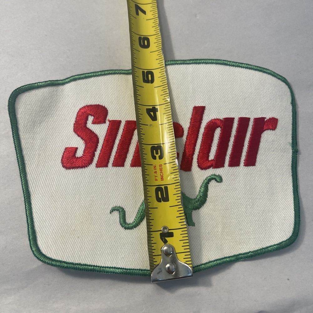 Vintage Large Sinclair Oil Gas Dinosaur Embroidered Patch 7" W x 5" T - Picture 6 of 7